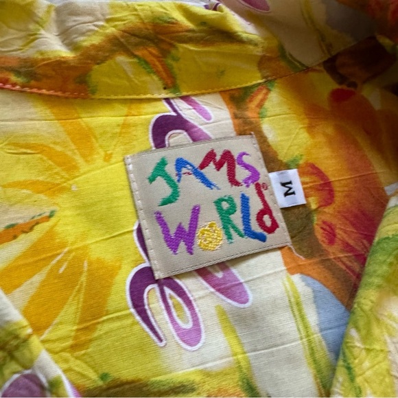 Jams World Ukulele Print Button Up Shirt - Size Medium - Picture 4 of 5